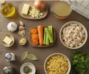 Basic Ingredients for Chicken Noodle Soup
