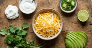 Classic Toppings of Chicken Enchilada Soup