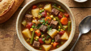 Healthy Veggie Beef Soup Version