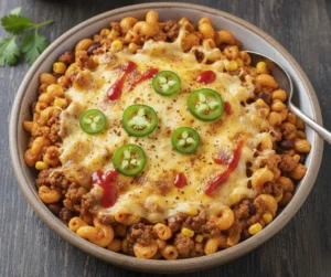 Spicy Kick Cheesy Ground Beef and Pasta