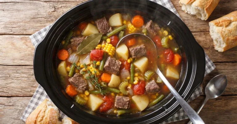 Veggie Beef Soup in Crock Pot