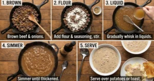 Step-by-Step Instructions for hamburger gravy recipe