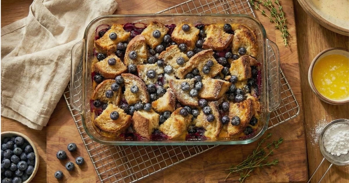 Blueberry Bread Pudding