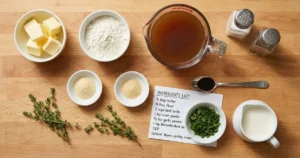 Ingredients of Beef Gravy Recipe Without Drippings