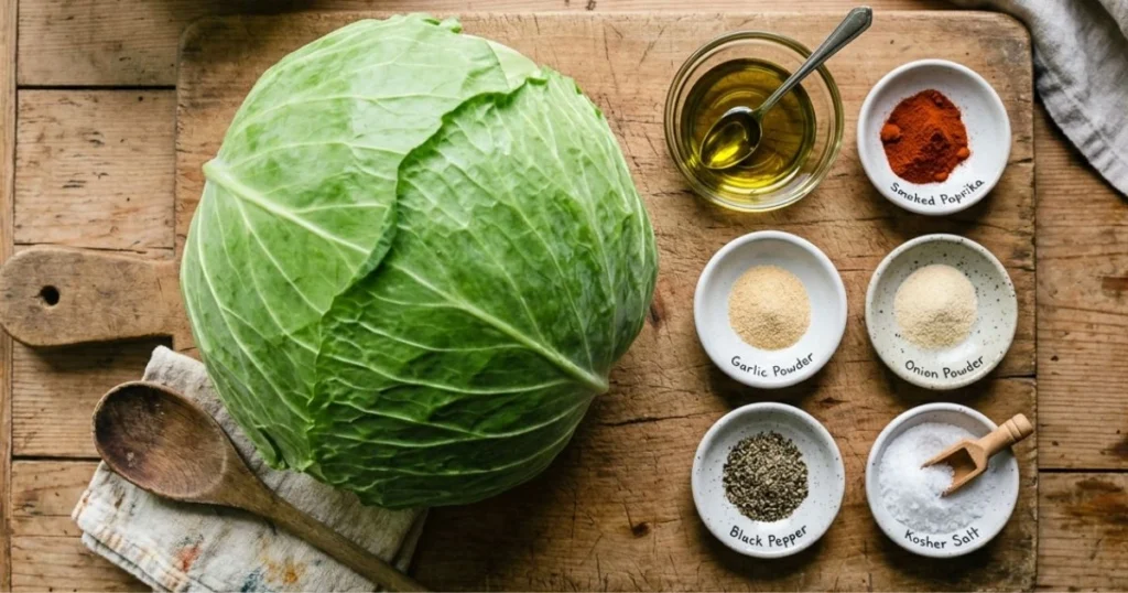 Ingredients for the Best Cabbage Steak Recipe